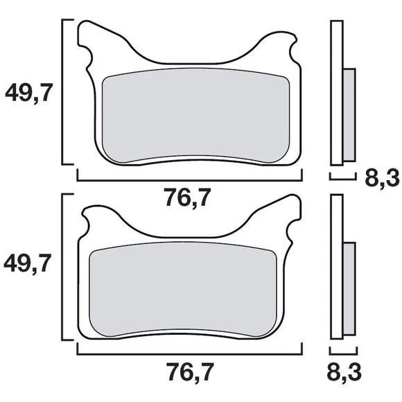 Plaquettes de freins Brembo Sinter Métal Fritté avant Ref : 07GR75SX