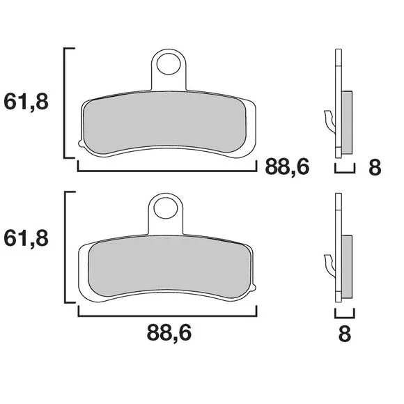 Plaquettes de freins Brembo Sinter Métal Fritté avant Ref : 07HD15SA