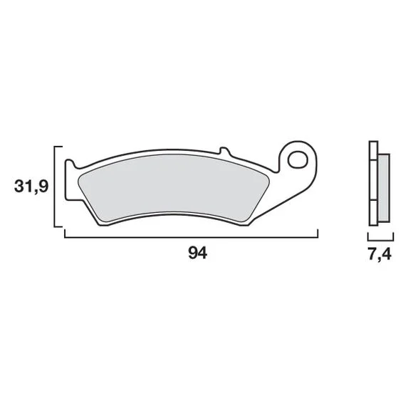 Plaquettes de freins Brembo Sinter Métal Fritté avant Ref : 07HO25SX
