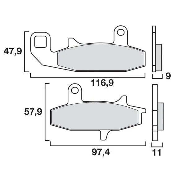 Plaquettes de freins Brembo Sinter Métal Fritté avant Ref : 07SU15SA