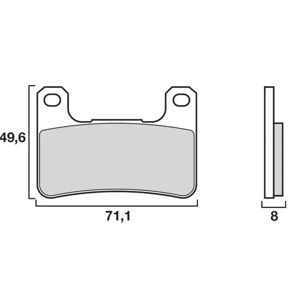 Plaquettes de freins Brembo Sinter Métal Fritté avant Ref : 07SU27SA