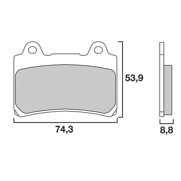 Plaquettes de freins Brembo Sinter Métal Fritté avant Ref : 07YA35SA