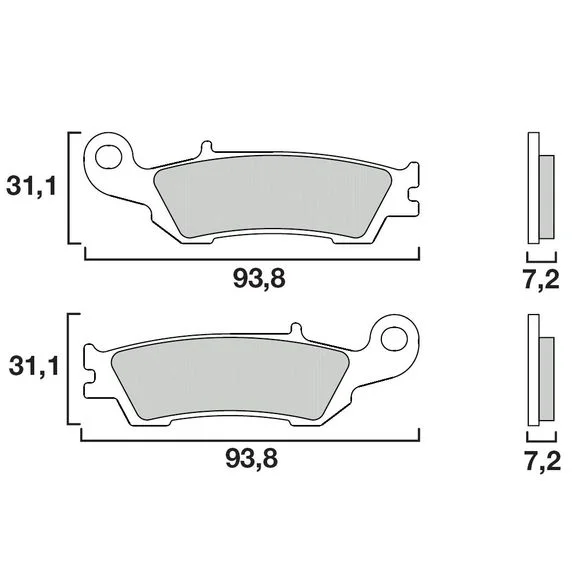 Plaquettes de freins Brembo Sinter Métal Fritté Racing avant Ref : 07YA47SX