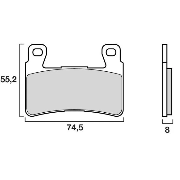 Plaquettes de freins Brembo Sinter Métal Fritté sport avant Ref : 07HO45SR