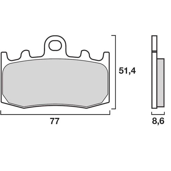 Plaquettes de freins Brembo Sinter Métal Fritté sport avant (Spécial ABS selon modèle) Ref : 07BB26SR