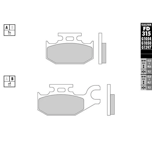 Plaquettes de freins Galfer Sinter Métal Fritté arrièreSUZUKI 125 UH 125 BURGMAN ABS – 2017 – 2020Ref : FD315G1054