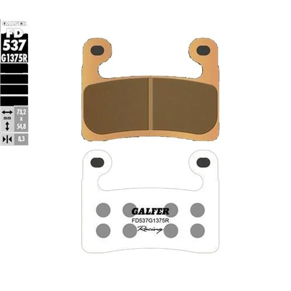 Plaquettes de freins Galfer Sinter Métal Fritté racing Avant Ref : FD537G1375R