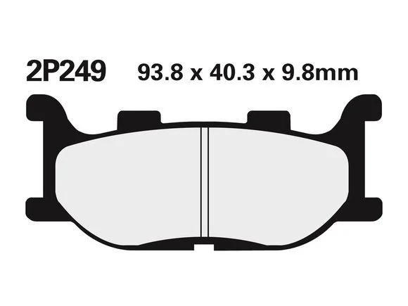 Plaquettes de freins Nissin route /Off-Road métal fritté – 2P-249ST Ref : NI00045A / 1036691