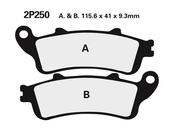 Plaquettes de freins Nissin route /Off-Road métal fritté – 2P-250ST-F1 Ref : NI00047A / 1036693