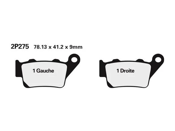 Plaquettes de freins Nissin route /Off-Road métal fritté – 2P-275ST-MX Ref : NI00068A / 1036723
