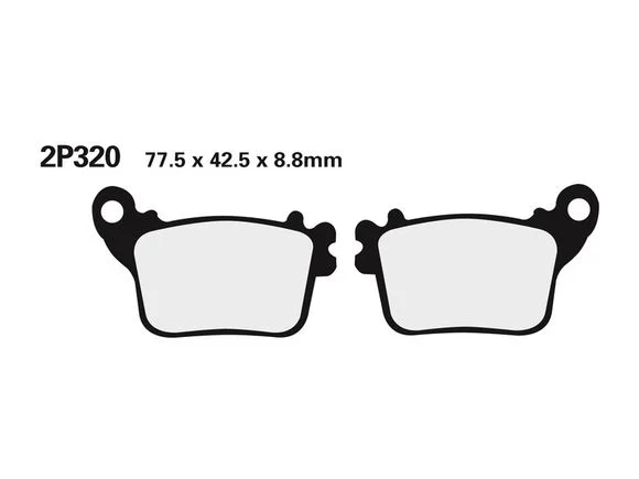 Plaquettes de freins Nissin route /Off-Road métal fritté – 2P-320ST Ref : NI00103A / 1036756
