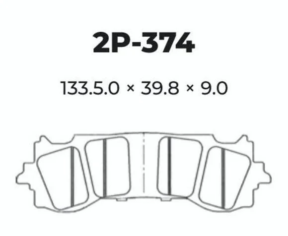 Plaquettes de freins Nissin route /Off-Road métal fritté – 2P-374ST Ref : NI00092A / 1049249