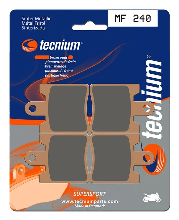 Plaquettes de freins Tecnium Performance métal fritté – MF240 Ref : TE00811A / 1022758