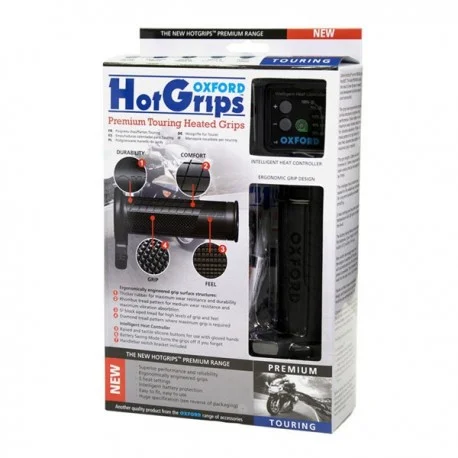 Poignees chauffantes OXFORD HotGrips avec adaptateur V8