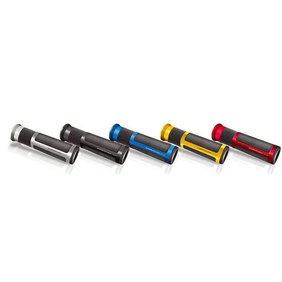 Poignées de guidon Barracuda RACING B-LUX Universel – Rouge Ref : BAR0141