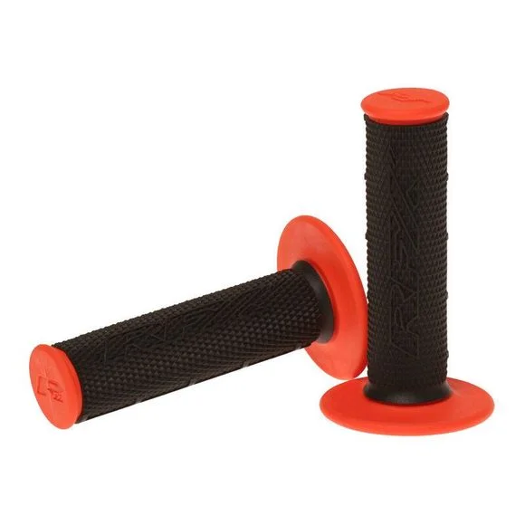 Poignées de guidon RFX DUAL DENSITY Universel – Noir / Orange Ref : RFX0029