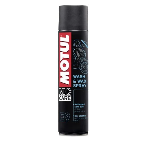 Produit de lavage Motul E9 WASH & WAX SPRAY 400ML Universel Ref : MOT0156 / 103174