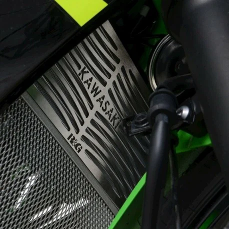 Protection de radiateur gravee R&G RACING inox – Kawasaki Ninja 125