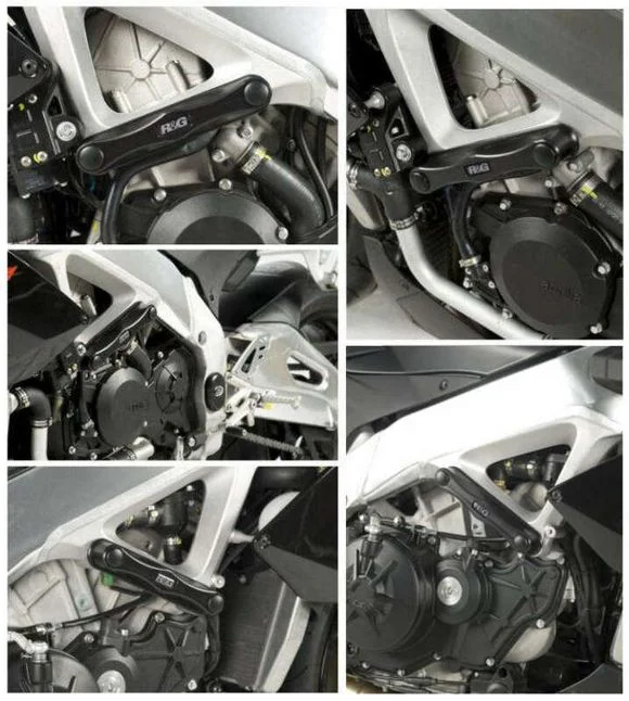 Protection Moteur R&G Racing Tampons de protection de cadre noir Ref : RGR02995A / 1069825