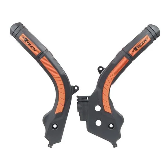 Protège cadre R-tech bi-matiËre noir/orange – Noir / Orange Ref : RTH0520 / RPRTKTMNRAR1