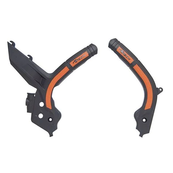 Protège cadre R-tech bi-matiere noir/orange – Noir / Orange Ref : RTH0521 / RPRTKTMNRAR2