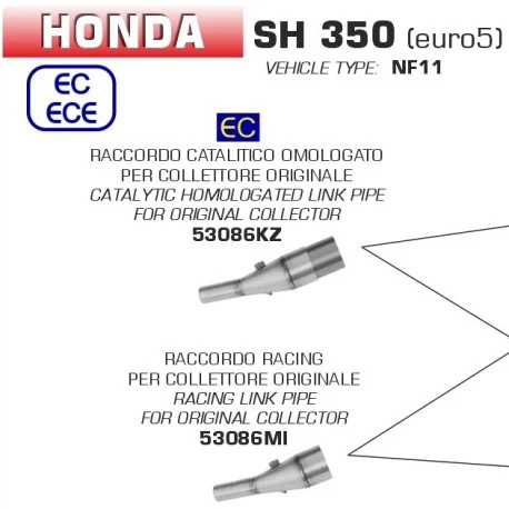 Raccord d’echappement ARROW HONDA SH 350 2021-2023