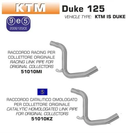 Raccord d’Echappement ARROW KTM 125 DUKE 2011-2016 200 DUKE 2011-2014