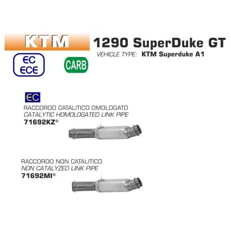 Raccord D’echappement Arrow KTM 1290 SUPERDUKE GT 2017-2024