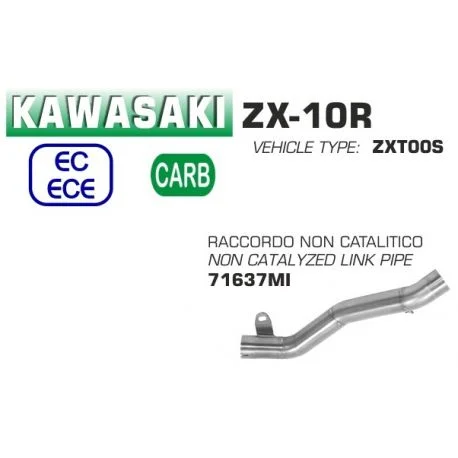 Raccord d’Echappement decatalyse ARROW KAWASAKI ZX10R 2016-2019