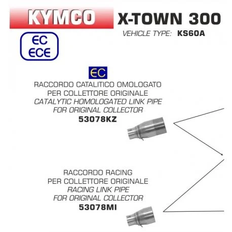 Raccord echappement ARROW KYMCO 300 X-TOWN 2017-2020