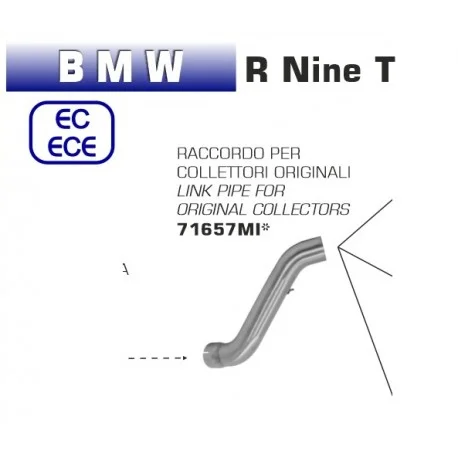 Raccord haut arrow pour collecteur d’origine BMW R Nine T 2014-2020
