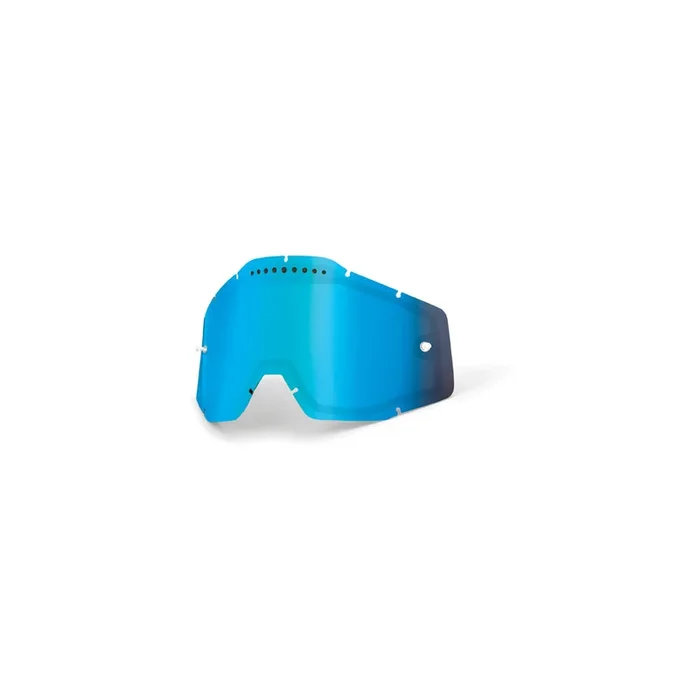Racecraft/Accuri/Strata replacement lens 100% – Dual vented blue mirror
