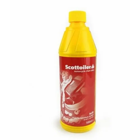 Recharge d&rsquo;huile SCOTTOILER haute temperature Rouge 20-40°C 500ml