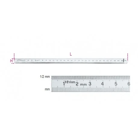 Reglet flexible BETA 300mm acier inoxydable