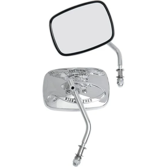 Rétroviseur Drag Specialties Live to ride Reversible Universel – Gris Ref : DRG0196