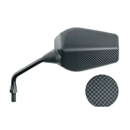 Retroviseur moto universel BIHR Carbone F1 rectangle M10x125