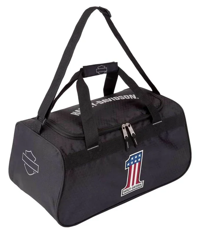 Sac de sport Harley-Davidson® #1 RWB avec logo et sangle – Noir 99418-NUMBER1
