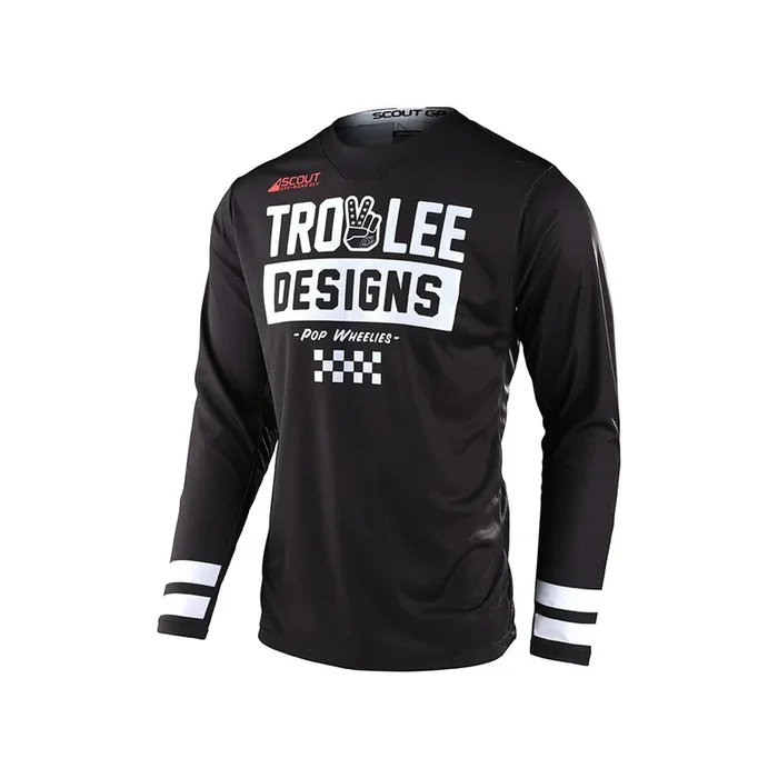 Scout GP maillot Peace and Wheelies noir