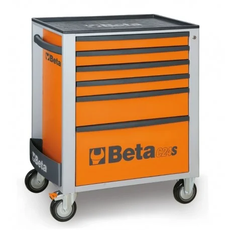 Servante mobile d’atelier a six tiroirs BETA orange