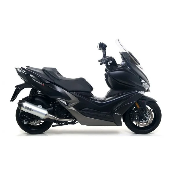 Silencieux Arrow Race-tech Alu embout carbone – GrisKYMCO 400 X CITING 400I ABS E4 – 2019 – 2020Ref : AW0412 / 73517AK