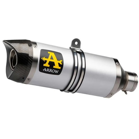 Silencieux Arrow Thunder Alu embout carbone – Gris Ref : AW0380 / 71930AK