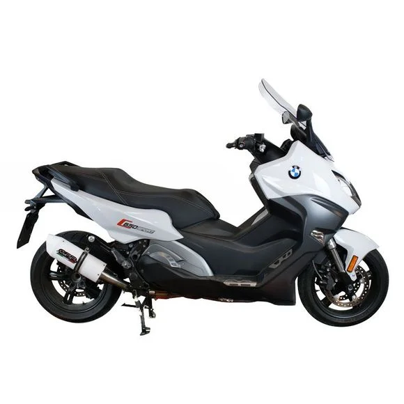 Silencieux GPR ALBUS WHITEBMW 650 C 650 SPORT – 2016 – 2020Ref : E4.BMW.84.ALBE4