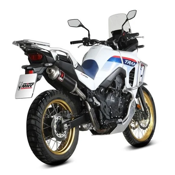 Silencieux Mivv DAKAR INOX NOIR – NoirHONDA 750 XL 750 TRANSALP – 2023 – 2024Ref : MV9839 / 1124709001