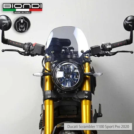 SMOKED CLEAR SPORT WINDSHIELD SCRAMBLER BIONDI