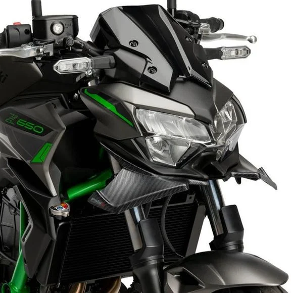 Spoiler Puig AILERONS DOWNFORCE FRONTAUX – CarboneKAWASAKI 650 Z 650 ABS – 2020 – 2025Ref : PUI0546