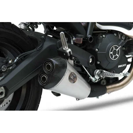 STAINLESS STEEL LOW EXHAUST HOMOLOGATED DOUBLE STAINLESS STEEL