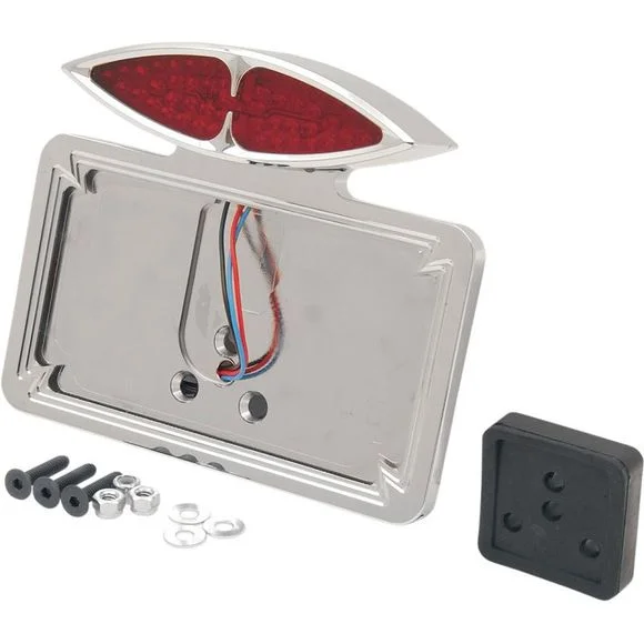 Support de plaque Drag Specialties avec feux arrière à led Universel – Gris Ref : DRG0103 / 20300172