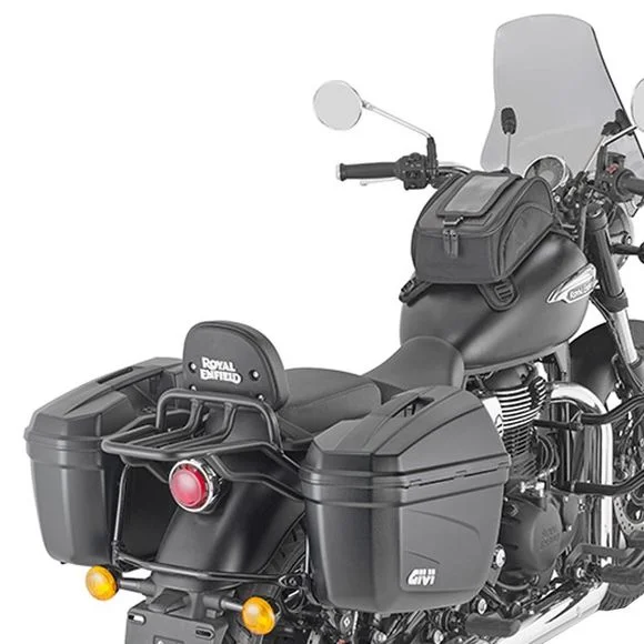 Support valises Givi type Monokey pour valises Monokey ou retro-fitROYAL ENFIELD 350 METEOR 350 – 2021 – 2024Ref : PL9053
