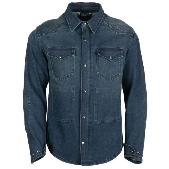 Surchemise Helstons VINCE DENIM – Bleu Ref : HS0842