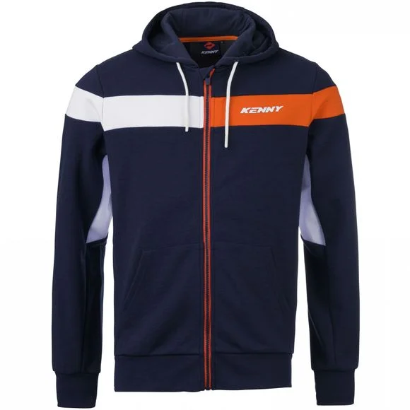 Sweat Kenny CAPUCHE ZIPPE RACING – Bleu Ref : KE2450